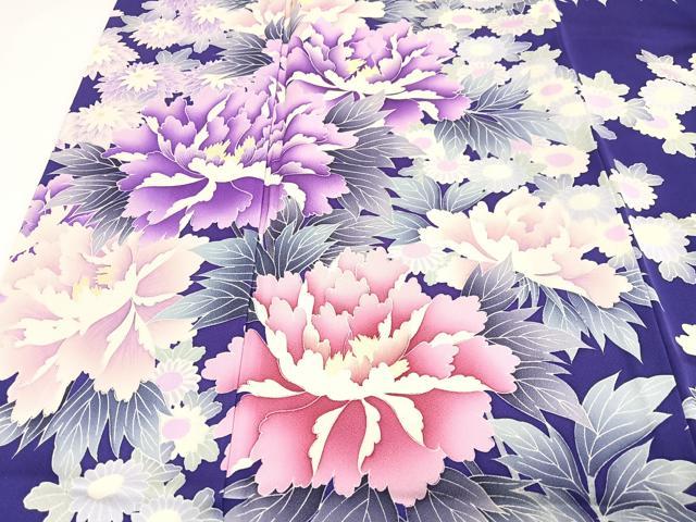 平和屋着物●豪華振袖　草花文　金彩　正絹　逸品　CABJ8168xe