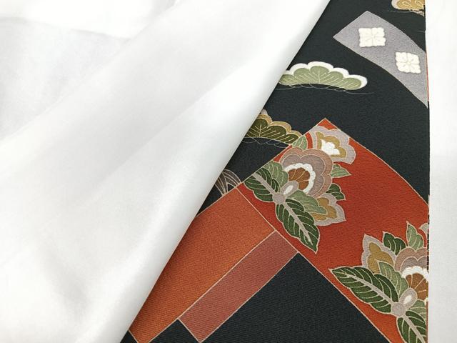 平和屋着物■豪華黒留袖　作家物　駒刺繍　鳳凰笹松文　金彩　正絹　逸品　CABJ8172xe