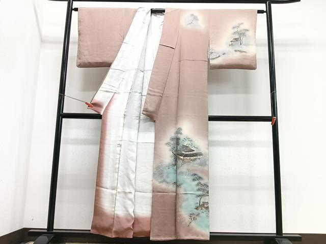 平和屋着物■訪問着　風景文　暈し染め　正絹　逸品　CABJ8175xe