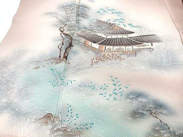 平和屋着物■訪問着　風景文　暈し染め　正絹　逸品　CABJ8175xe