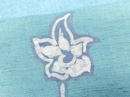 平和屋着物■上質な紬　草花文　正絹　逸品　CABJ8180xe