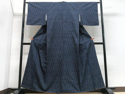 平和屋着物■上質な紬　立涌文　正絹　逸品　CABJ8184xe