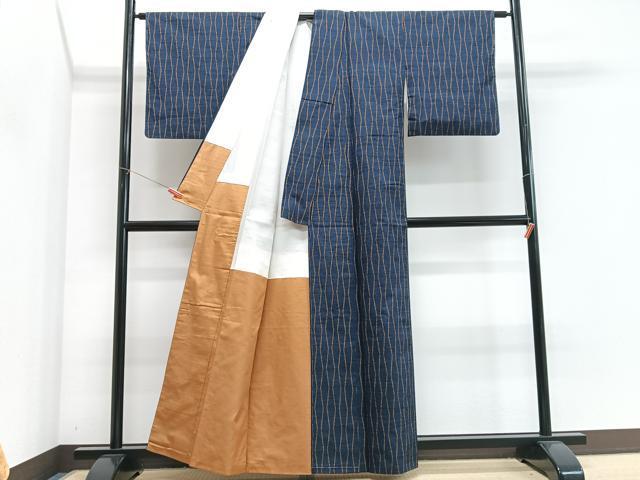 平和屋着物■上質な紬　立涌文　正絹　逸品　CABJ8184xe