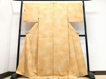 平和屋着物■上質な小紋　草花地紋　暈し染め　正絹　逸品　CABJ8186xe