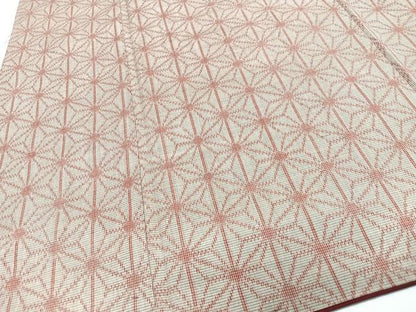 平和屋着物■上質な紬　麻の葉文様　正絹　逸品　CABJ8188xe