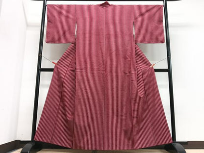 平和屋着物■上質な紬　縞　正絹　逸品　CABJ8195xe