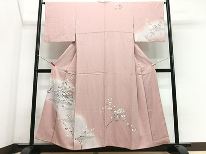 平和屋着物■訪問着　文箱枝花文　暈し染め　金彩　正絹　逸品　CABJ8196xe