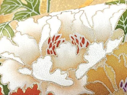 平和屋着物■豪華黒留袖　駒刺繍　花鳥文　金彩　正絹　逸品　CABJ8204xe