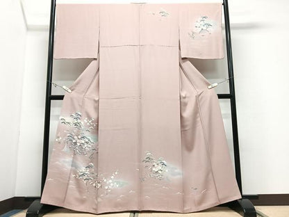平和屋着物■訪問着　友禅　風景文　暈し染め　正絹　逸品　CABJ8207xe