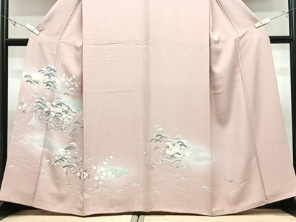 平和屋着物■訪問着　友禅　風景文　暈し染め　正絹　逸品　CABJ8207xe