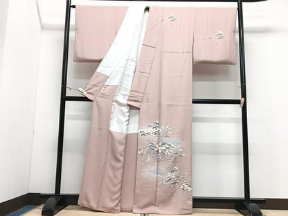 平和屋着物■訪問着　友禅　風景文　暈し染め　正絹　逸品　CABJ8207xe