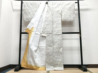 平和屋着物■上質な紬　風景文　正絹　逸品　CABJ8209xe