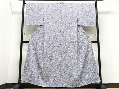 平和屋着物■上質な小紋　御所車文　正絹　逸品　CABJ8210xe