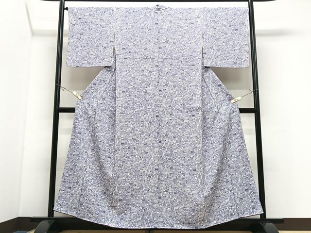 平和屋着物■上質な小紋　御所車文　正絹　逸品　CABJ8210xe