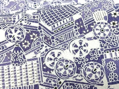 平和屋着物■上質な小紋　御所車文　正絹　逸品　CABJ8210xe