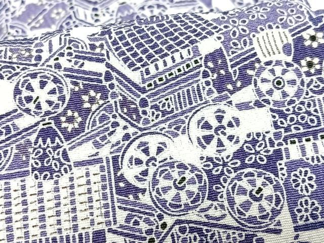 平和屋着物■上質な小紋　御所車文　正絹　逸品　CABJ8210xe