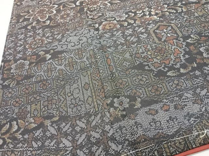 平和屋着物■上質な紬　更紗花文　正絹　逸品　CABJ8213xe