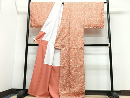 平和屋着物■上質な小紋　花唐草文　洗える着物　未使用　CABJ8214xe