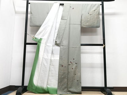 平和屋着物■訪問着　宝尽し　暈し染め　金銀彩　正絹　逸品　CABJ8216xe