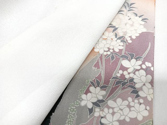 平和屋着物■豪華黒留袖　作家物　刺繍　花鳥文　暈し染め　金銀彩　正絹　逸品　CABJ8219xe