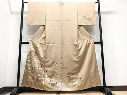平和屋着物■訪問着　風景文　暈し染め　金彩　正絹　逸品　CABJ8224xe