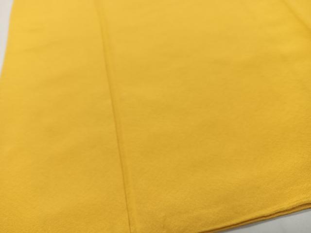 平和屋着物■上質な色無地　支子色　正絹　逸品　CABJ8227xe
