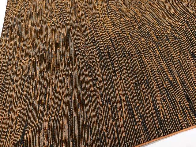 平和屋着物■上質な小紋　水野正夫作　幾何学文様　黒地　正絹　逸品　CABJ8229xe