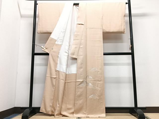 平和屋着物■色留訪問着　遠山文　金彩　正絹　逸品　CABJ8230xe
