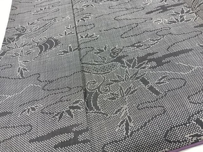 平和屋着物■本場大島紬　7マルキ　流水笹竹文　正絹　逸品　CABJ8231xe