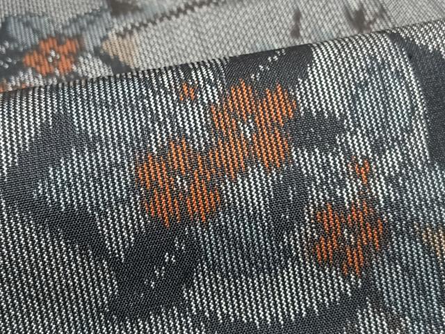 平和屋着物■上質な紬　草花文　正絹　逸品　未使用　CABJ8235xe