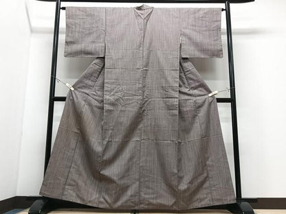 平和屋着物■上質な紬　絣文様　正絹　逸品　CABJ8236xe
