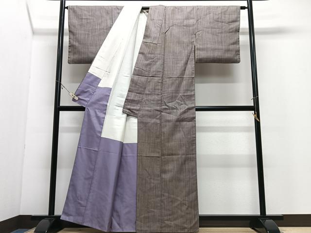 平和屋着物■上質な紬　絣文様　正絹　逸品　CABJ8236xe