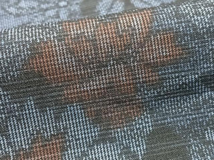 平和屋着物■上質な紬　雪輪花文　正絹　逸品　CABJ8237xe