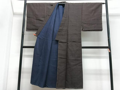 平和屋着物■男性　紬　縞　正絹　逸品　未使用　CABJ8240xe