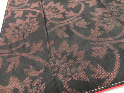平和屋着物■本場大島紬　花唐草文　正絹　逸品　CABJ8242xe