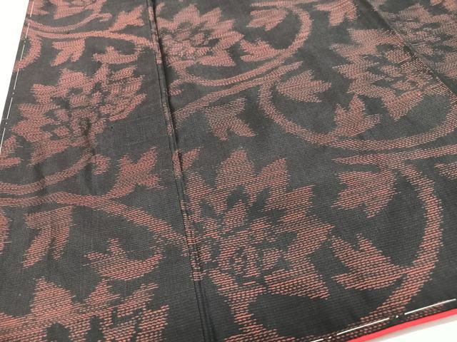 平和屋着物■本場大島紬　花唐草文　正絹　逸品　CABJ8242xe