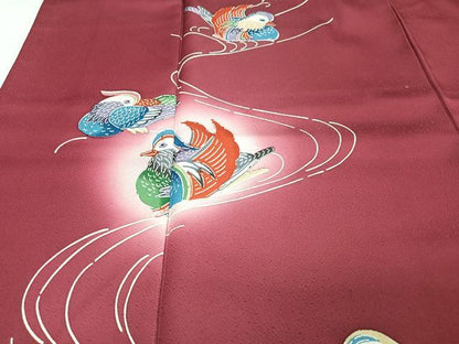 平和屋着物■訪問着　流水鴛鴦文　暈し染め　正絹　逸品　CABJ8247xe