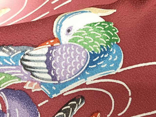 平和屋着物■訪問着　流水鴛鴦文　暈し染め　正絹　逸品　CABJ8247xe