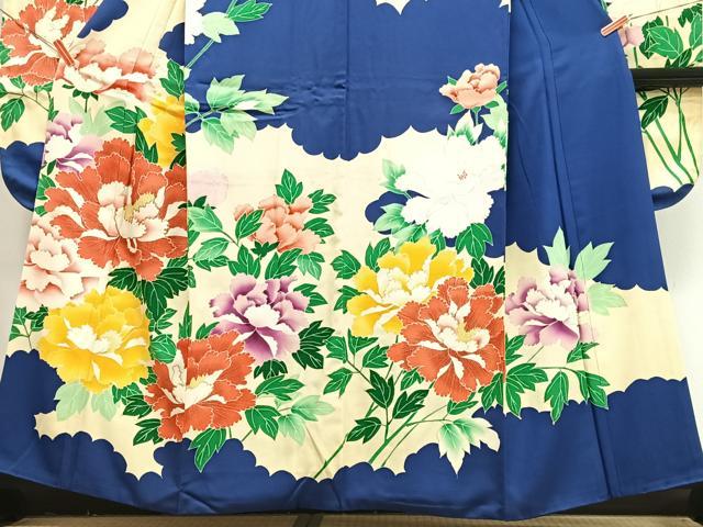 平和屋着物■豪華振袖　駒刺繍　牡丹　金彩　正絹　逸品　CABJ8248xe