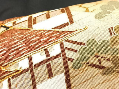 平和屋着物■豪華黒留袖　駒刺繍　風景文　金彩　正絹　逸品　CABJ8250xe