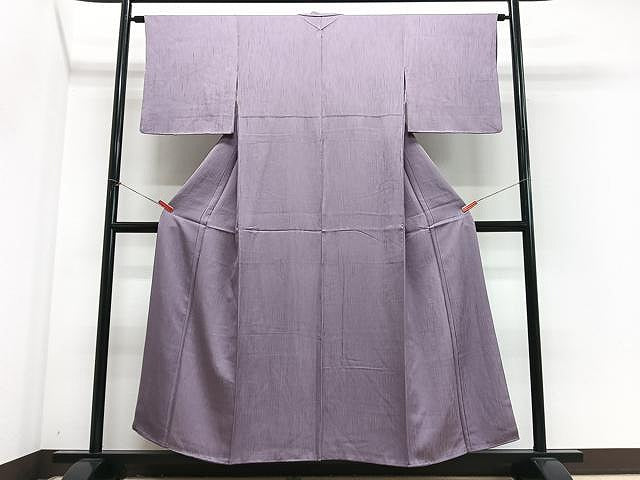 平和屋着物■上質な色無地　浅紫色　正絹　逸品　CABJ8252xe