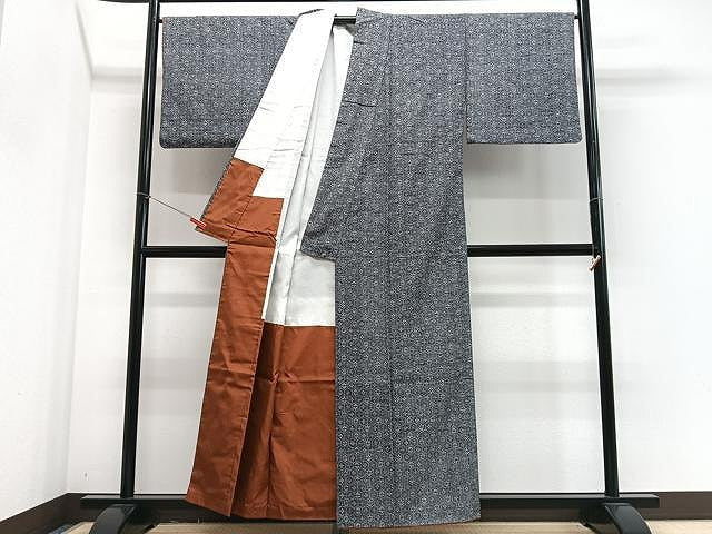 平和屋着物■上質な紬　亀甲花文　正絹　逸品　CABJ8260xe