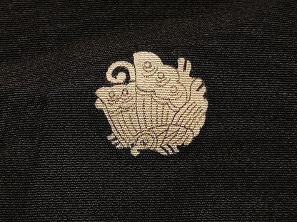 平和屋着物■豪華黒留袖　駒刺繍　飛鶴風景文　金彩　正絹　逸品　CABJ8262xe