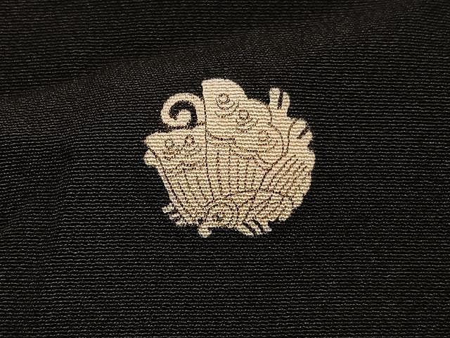 平和屋着物■豪華黒留袖　駒刺繍　飛鶴風景文　金彩　正絹　逸品　CABJ8262xe