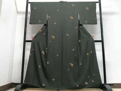 平和屋着物■上質な小紋　舞花文　正絹　逸品　CABJ8266xe