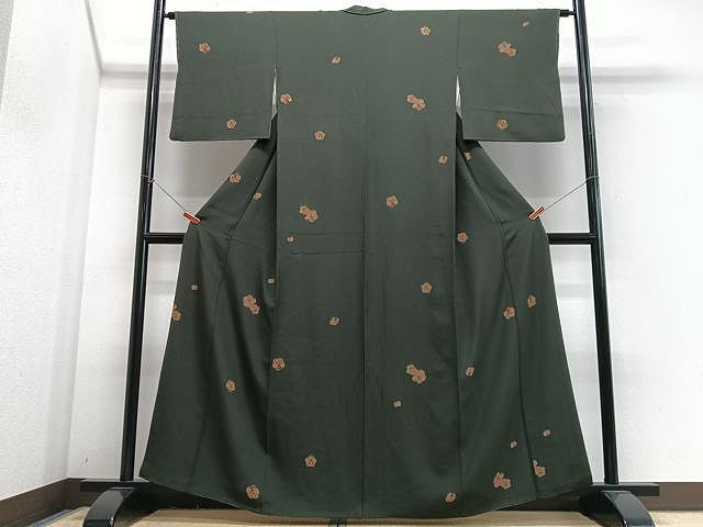 平和屋着物■上質な小紋　舞花文　正絹　逸品　CABJ8266xe
