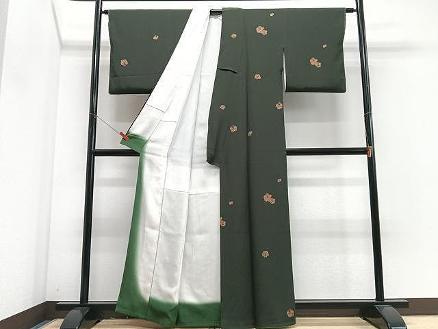 平和屋着物■上質な小紋　舞花文　正絹　逸品　CABJ8266xe