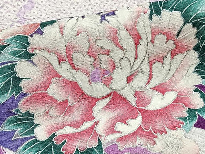平和屋着物■豪華振袖　絞り　枝花文　暈し染め　銀彩　三越扱い　正絹　逸品　CABJ8269xe