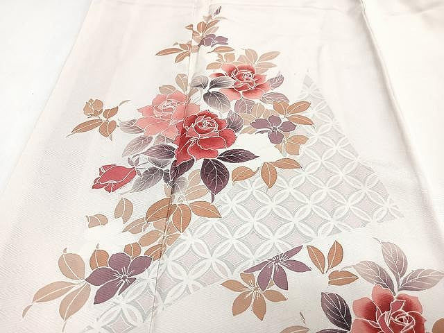 平和屋着物■訪問着　草花文　正絹　逸品　CABJ8271xe