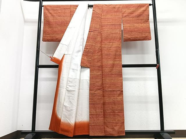 平和屋着物■上質な紬　霞文　正絹　逸品　CABJ8272xe